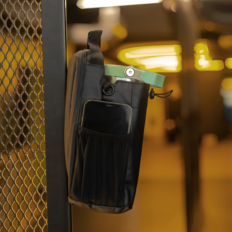 Gym Bag – Magnetic Phone & Water Bottle Holder