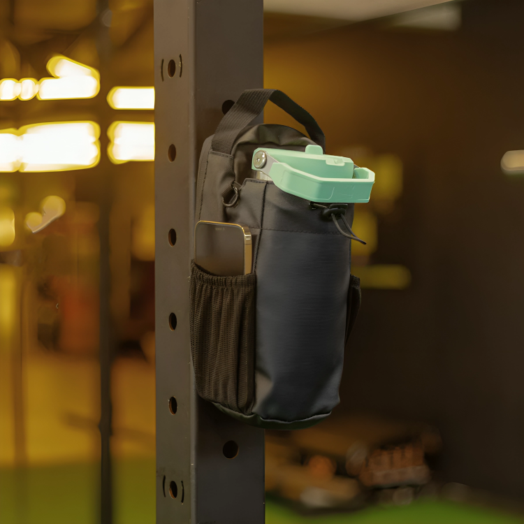 Gym Bag – Magnetic Phone & Water Bottle Holder