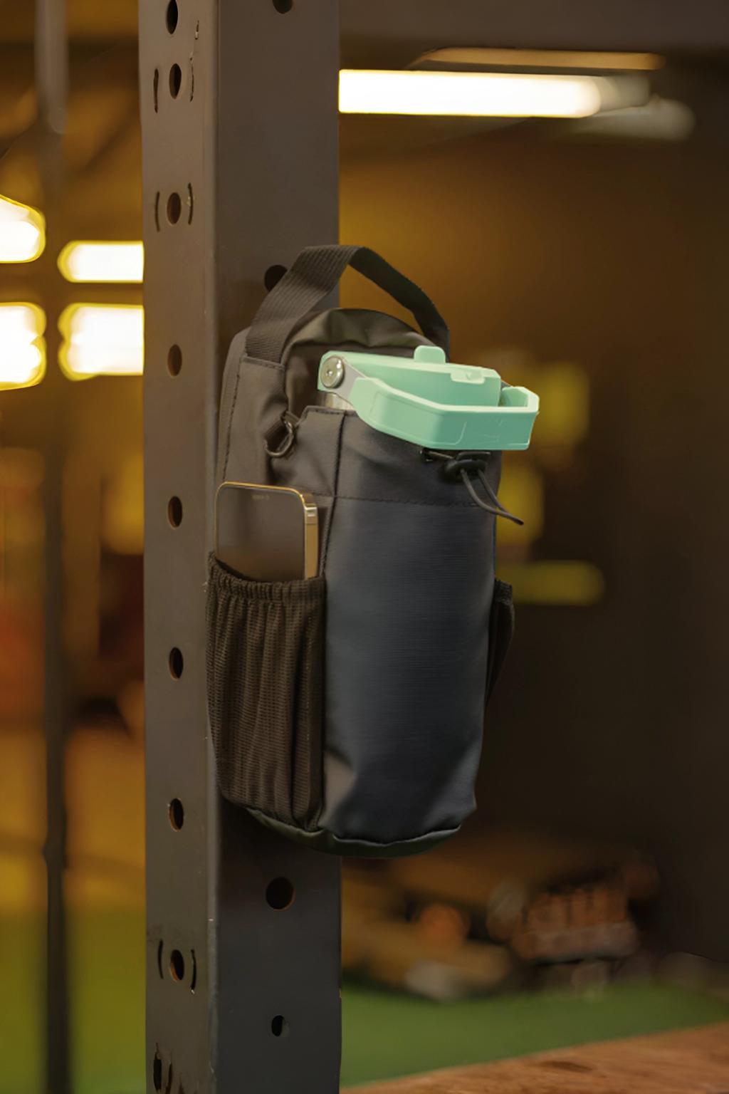 Gym Bag – Magnetic Phone & Water Bottle Holder