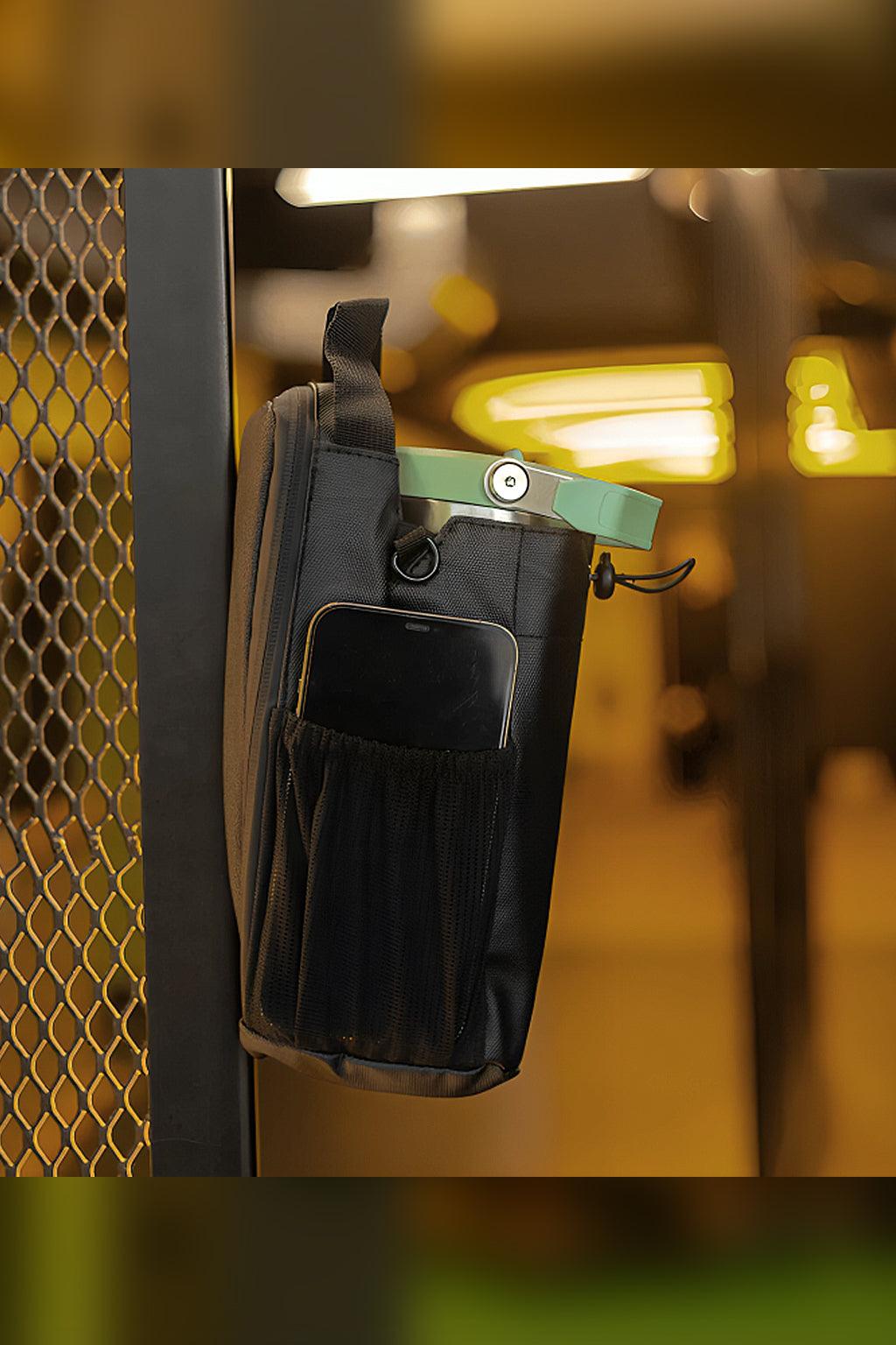 Gym Bag – Magnetic Phone & Water Bottle Holder