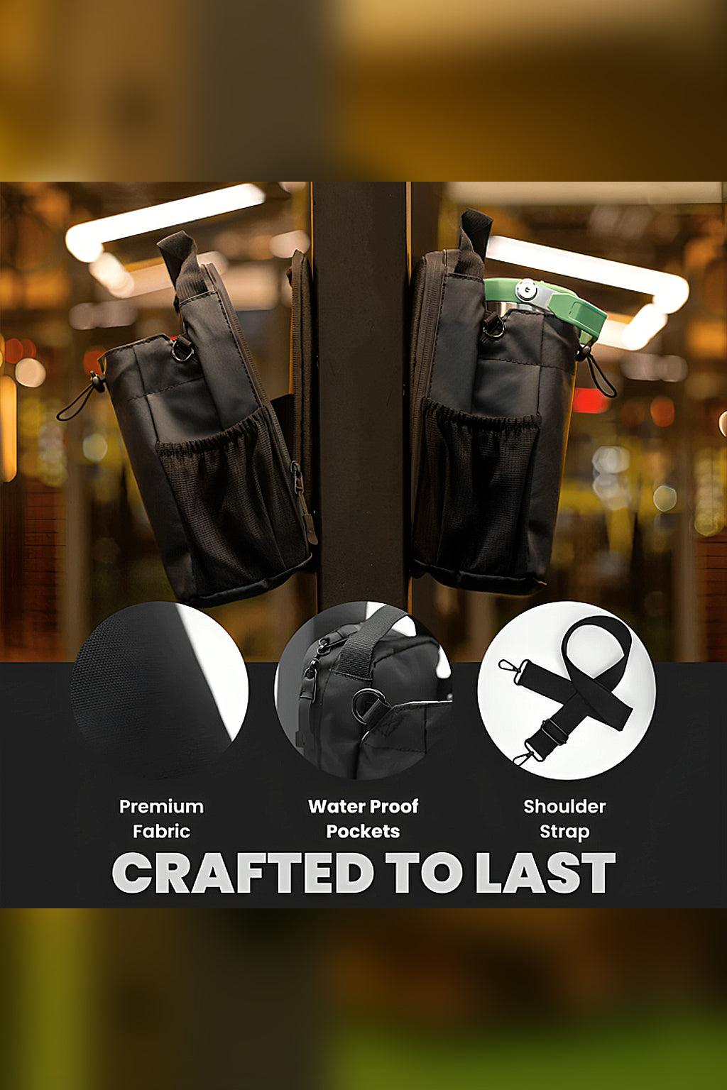 Gym Bag – Magnetic Phone & Water Bottle Holder