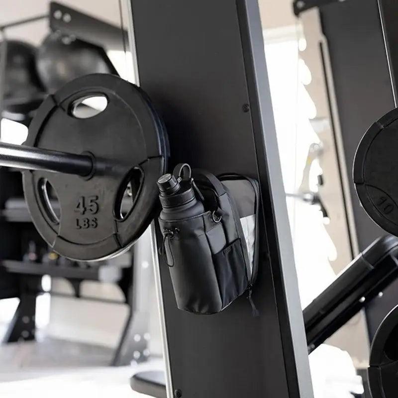 Magnetic Gym Sling Bag Water Bottle & Phone Holder Waterproof Crossbody Bag for Outdoor Sports Travel Fitness Accessories